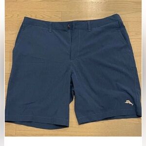 Tommy Bahama Island Active Shorts Mens - 38 - Blue - Stretch Fabric Drawstring